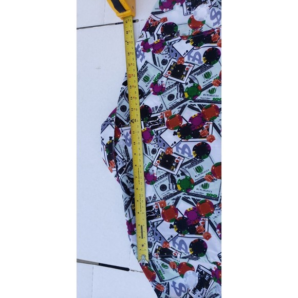 Ferugini Button Up Shirt Casino, Poker, Dice $100 Bills All Over Print  SZ Large - Picture 10 of 12